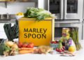 Marley Spoon Box on a counter with ingredients